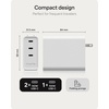 image:imageMophie Speedport70 GAN USBC Charger Block  70W Fast Wall Charger 2 USBC PD Ports Compact Foldable Prongs Made with Recycled Materials for Smartphones Tablets Headphones140W